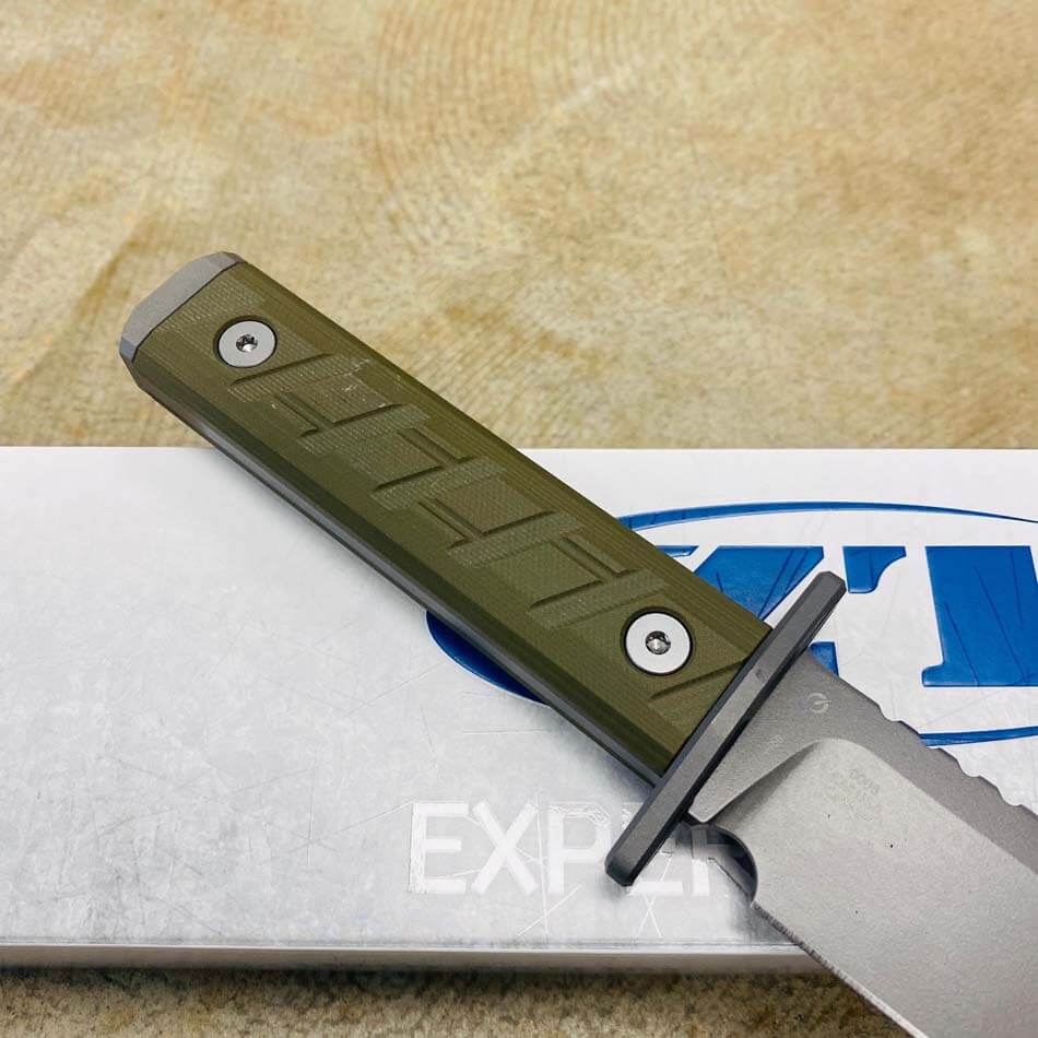 Zero Tolerance 0006 OD Green G-10 6" Gray CPM 3V ZT 0006 Fixed Blade Ka-Bar Knife - 0006 ZT