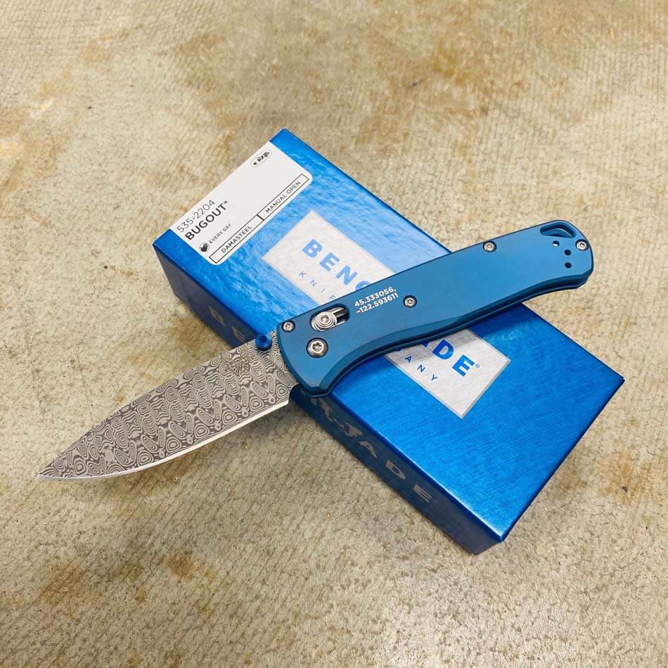Benchmade 535 2204 Bugout AXIS Folding Knife 3 24 Ladder Pattern benchmade-535-2204-bugout-axis-folding-knife-3-24-ladder-pattern